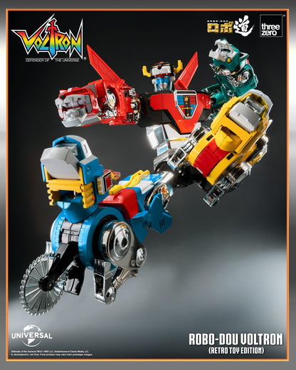 Threezero: Voltron: Defender of the Universe ROBO-DOU Voltron (Retro Toy Edition)