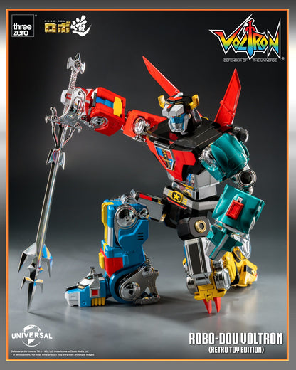 Threezero: Voltron: Defender of the Universe ROBO-DOU Voltron (Retro Toy Edition)