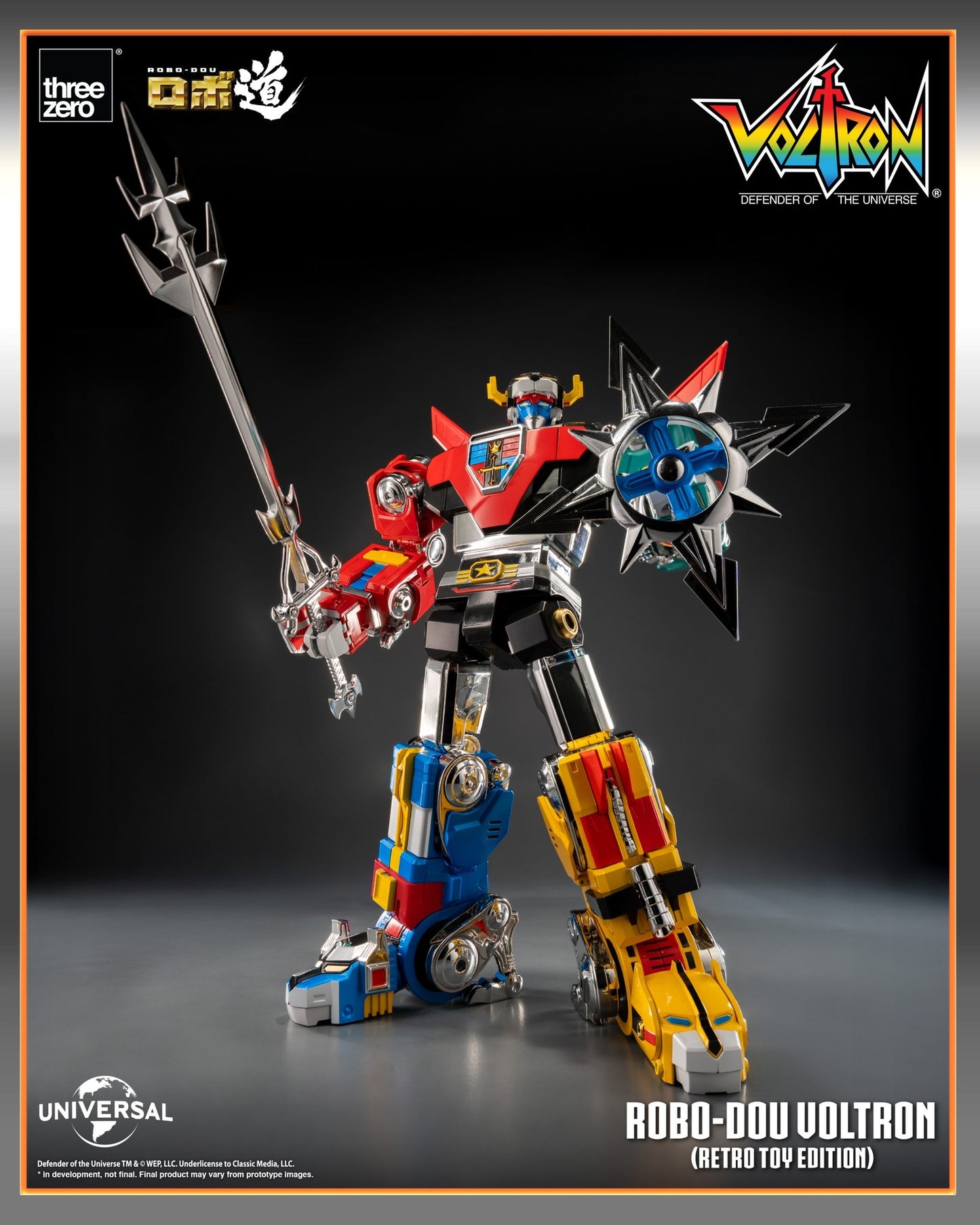 Threezero: Voltron: Defender of the Universe ROBO-DOU Voltron (Retro Toy Edition)