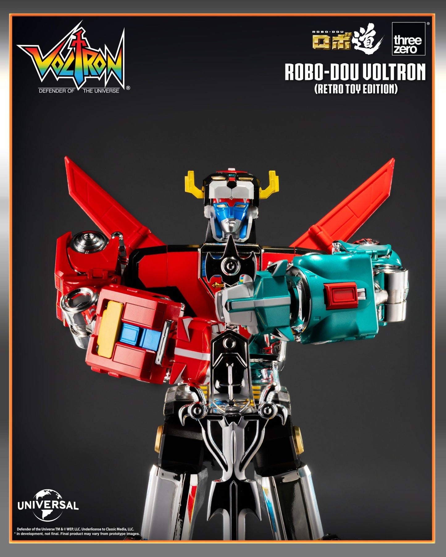 Threezero: Voltron: Defender of the Universe ROBO-DOU Voltron (Retro Toy Edition)
