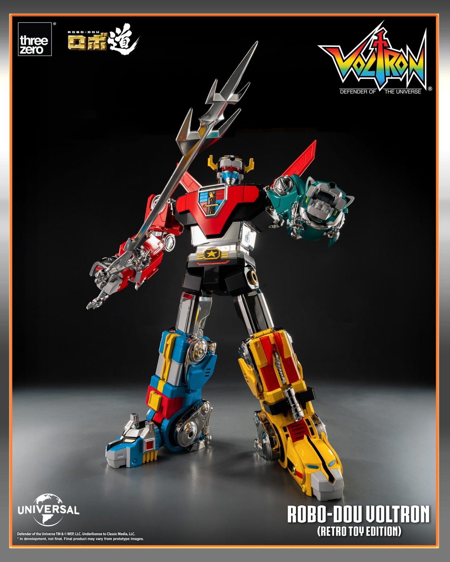 Threezero: Voltron: Defender of the Universe ROBO-DOU Voltron (Retro Toy Edition)