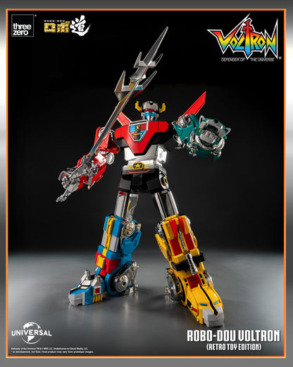 Threezero: Voltron: Defender of the Universe ROBO-DOU Voltron (Retro Toy Edition)