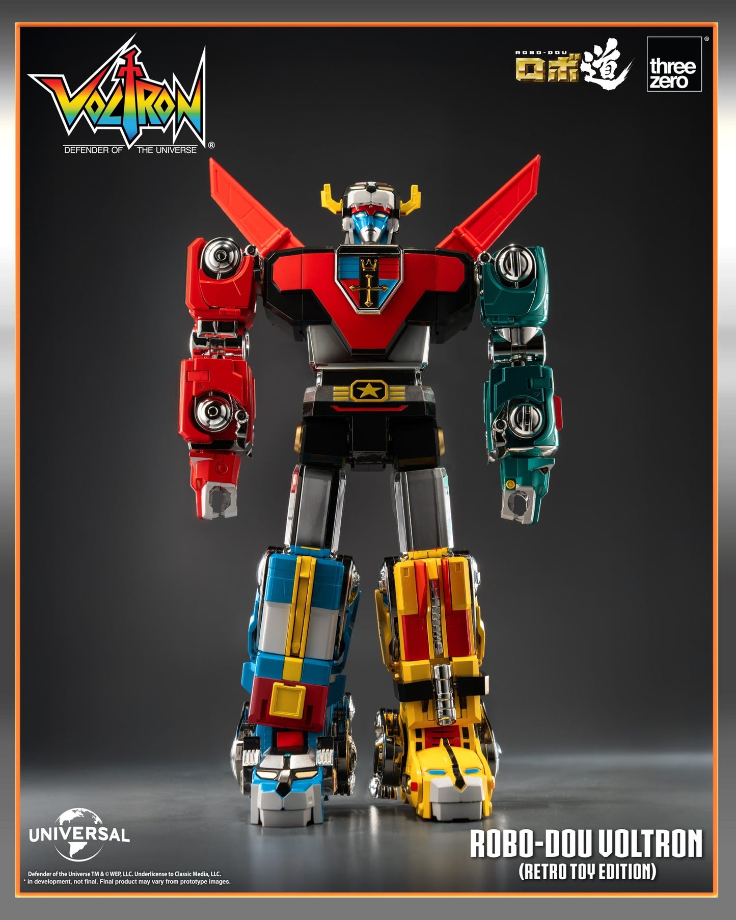 Threezero: Voltron: Defender of the Universe ROBO-DOU Voltron (Retro Toy Edition)