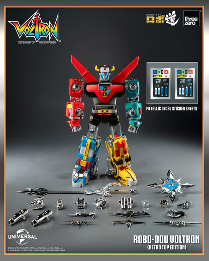 Threezero: Voltron: Defender of the Universe ROBO-DOU Voltron (Retro Toy Edition)