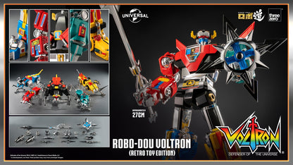 Threezero: Voltron: Defender of the Universe ROBO-DOU Voltron (Retro Toy Edition)
