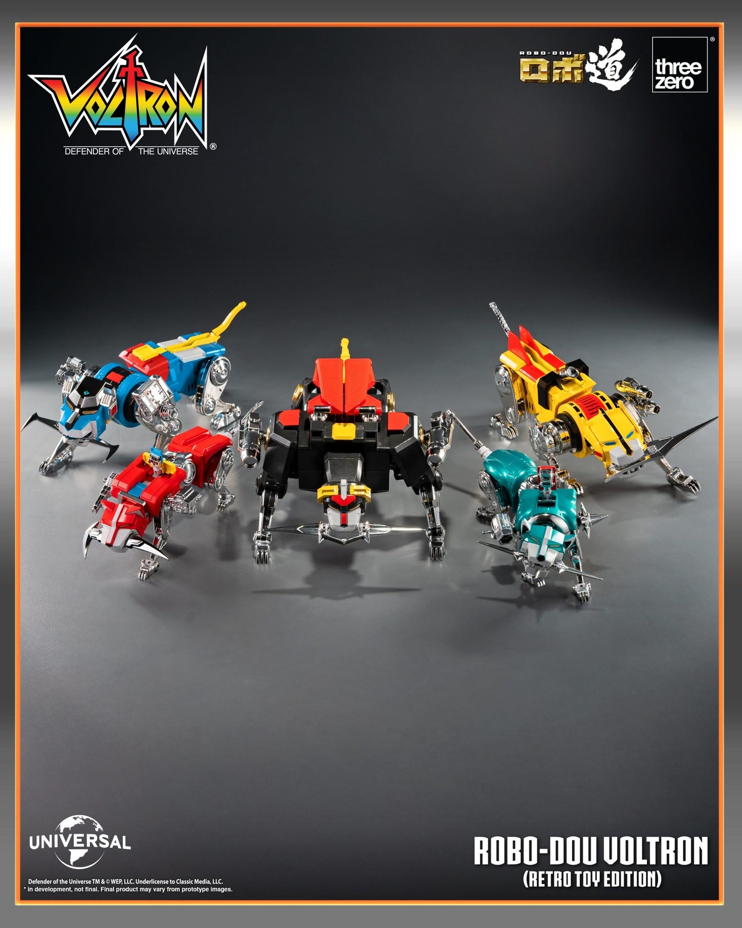 Threezero: Voltron: Defender of the Universe ROBO-DOU Voltron (Retro Toy Edition)