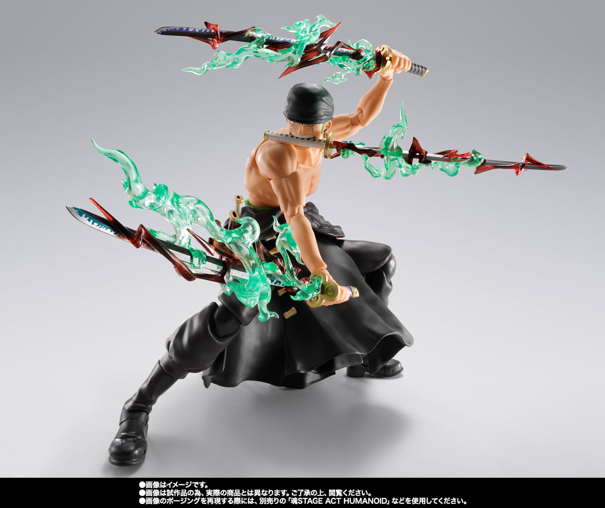 S.H.Figuarts Roronoa Zoro dynamic three sword attack pose