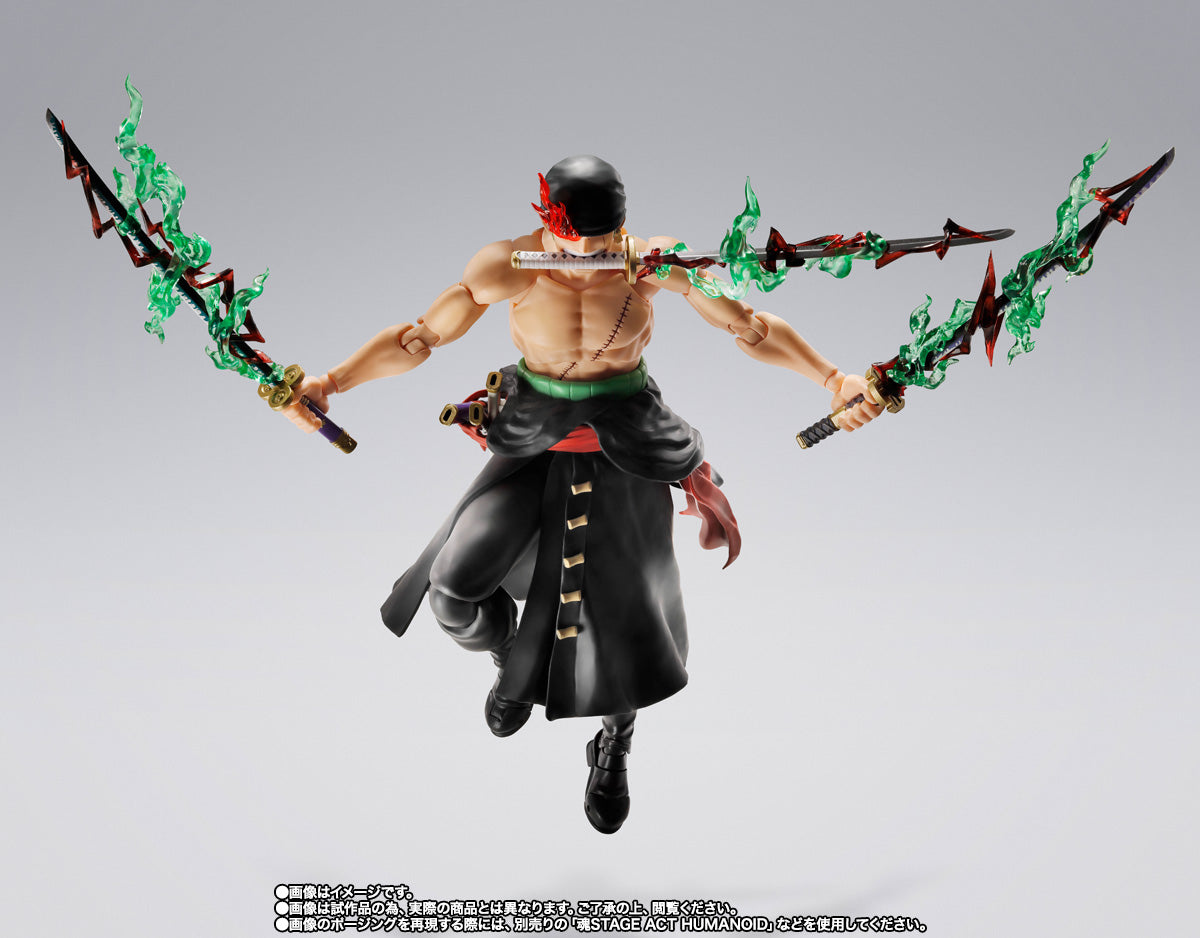 S.H.Figuarts Roronoa Zoro rear view with sword effects